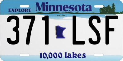 MN license plate 371LSF