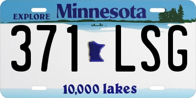 MN license plate 371LSG