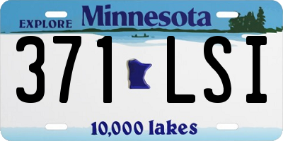 MN license plate 371LSI