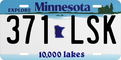 MN license plate 371LSK