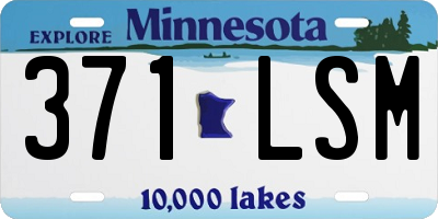 MN license plate 371LSM