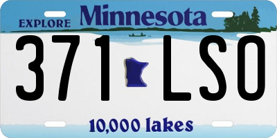 MN license plate 371LSO
