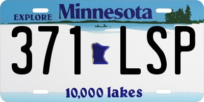 MN license plate 371LSP