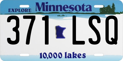 MN license plate 371LSQ