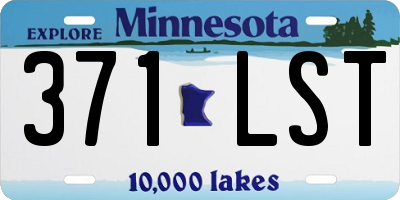 MN license plate 371LST