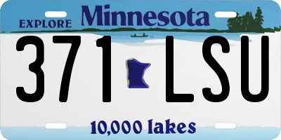 MN license plate 371LSU