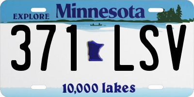 MN license plate 371LSV