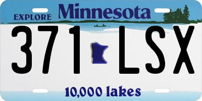 MN license plate 371LSX