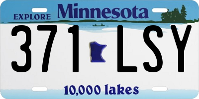 MN license plate 371LSY