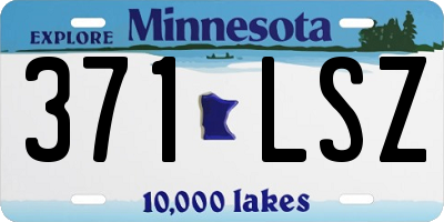 MN license plate 371LSZ