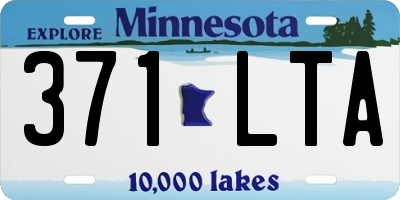 MN license plate 371LTA
