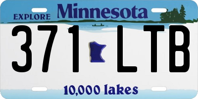 MN license plate 371LTB