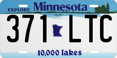 MN license plate 371LTC
