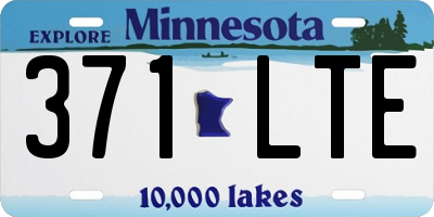 MN license plate 371LTE