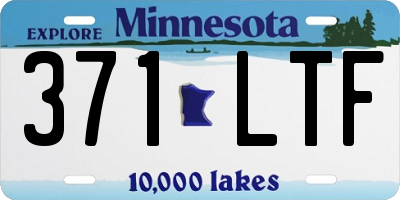 MN license plate 371LTF
