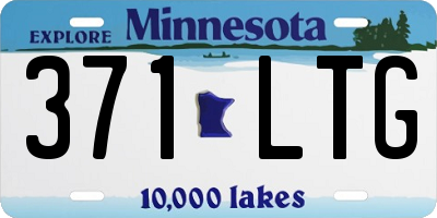 MN license plate 371LTG