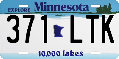 MN license plate 371LTK