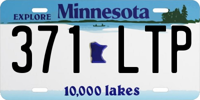 MN license plate 371LTP