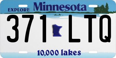 MN license plate 371LTQ