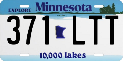 MN license plate 371LTT