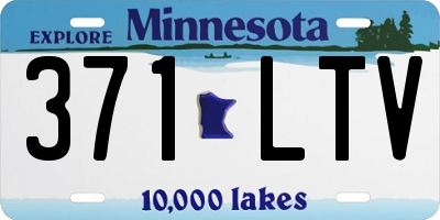 MN license plate 371LTV