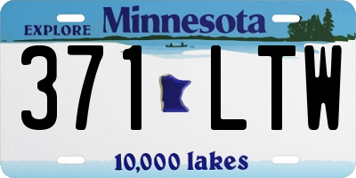 MN license plate 371LTW