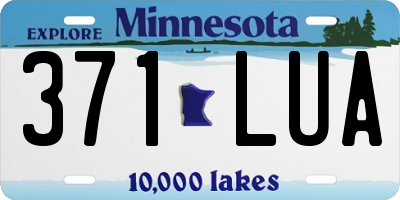 MN license plate 371LUA