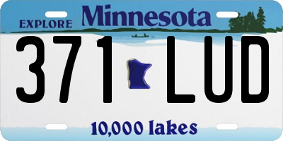 MN license plate 371LUD