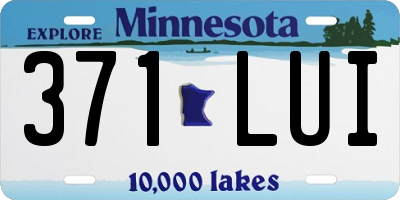 MN license plate 371LUI