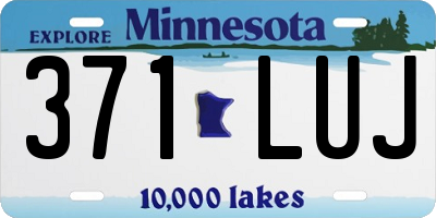 MN license plate 371LUJ