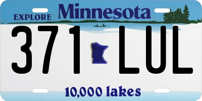 MN license plate 371LUL