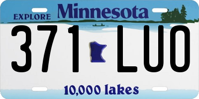 MN license plate 371LUO