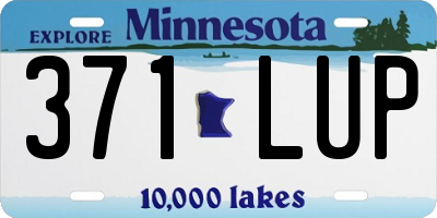 MN license plate 371LUP