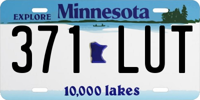 MN license plate 371LUT
