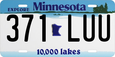 MN license plate 371LUU