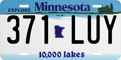 MN license plate 371LUY