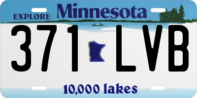 MN license plate 371LVB