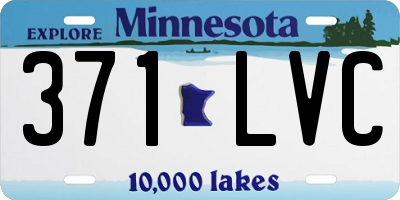 MN license plate 371LVC