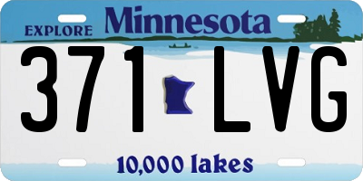 MN license plate 371LVG