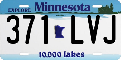MN license plate 371LVJ