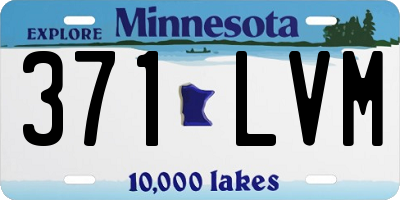 MN license plate 371LVM
