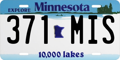 MN license plate 371MIS