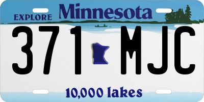 MN license plate 371MJC