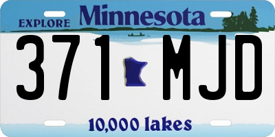 MN license plate 371MJD