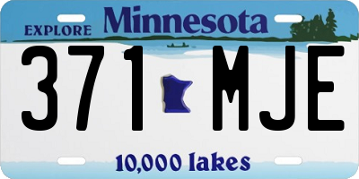 MN license plate 371MJE