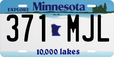 MN license plate 371MJL