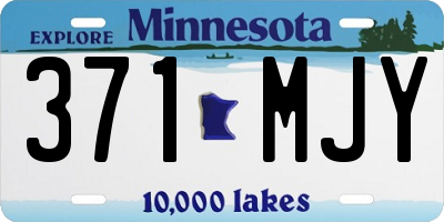 MN license plate 371MJY