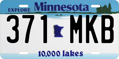 MN license plate 371MKB