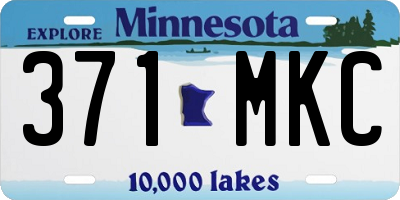 MN license plate 371MKC