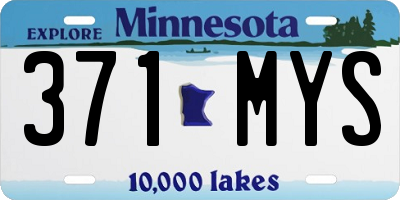 MN license plate 371MYS